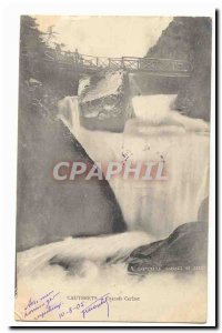 Cauterets Old Postcard Waterfall Cerizet