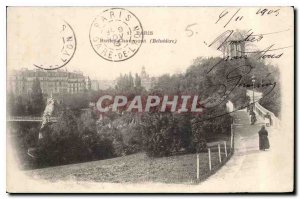 Old Postcard Paris Buttes Chanmont Belvedere