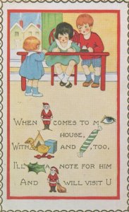Walnut Green California 1900 Message For Santa Repro USA Postcard