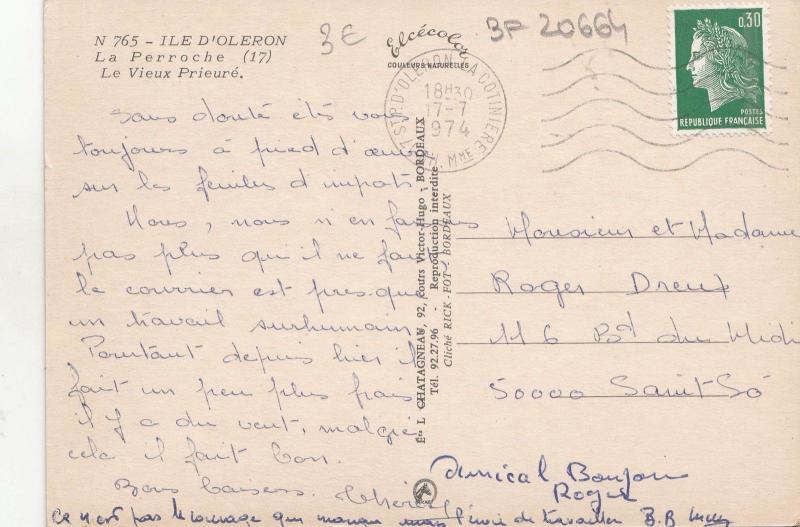 BF20664  ile d oleron la perroche   france   front/back image