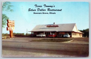 Downers Grove IL~Texas Tommy's Silver Dollar Restaurant~Coffee House~1950s Cars