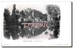 Old Postcard Auvergne Saint Flour General view (back advertising Roquefort Ch...