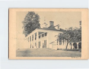 Postcard East Front The Mount Vernon Mansion Mount Vernon Virginia