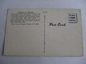 1950's Starlite Motel Rochester Minnesota MN Unused Postcard y6725-19
