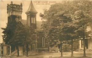 Pontiac Michigan The Methodist Church Backanstone Postcard 21-13417