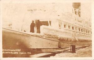 Juneau Alaska Northwestern Ship in Ice Real Photo Antique Postcard J80779