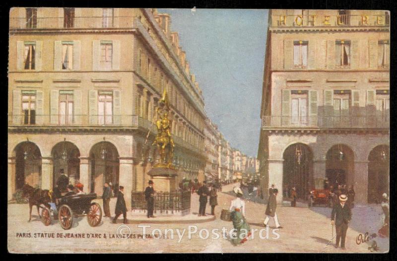 Paris - Statue de Jeanne d'arc & La Rue des Pyramides