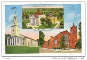 Multi-View, Different Churches of Atlanta, Georgia, 1930-40s