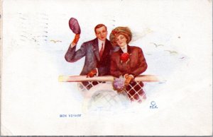 Postcard Romance - Couple going on cruise - Bon Voyage