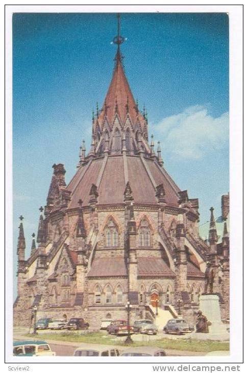 The Parliamentary Library at The Houses Of Parliament, Ottawa, Ontario, Canad...