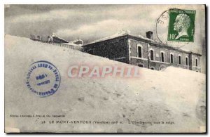 Old Postcard Mont Ventoux Vaucluse Observatory in the Snow