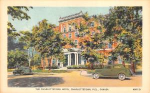 PEI, Canada CHARLOTTETOWN HOTEL  Prince Edward Island ROADSIDE c1930's Postcard