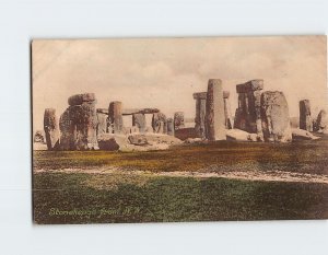 Postcard Stonehenge from North West Salisbury Plain England