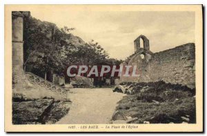 Old Postcard Les Baux The Church Square