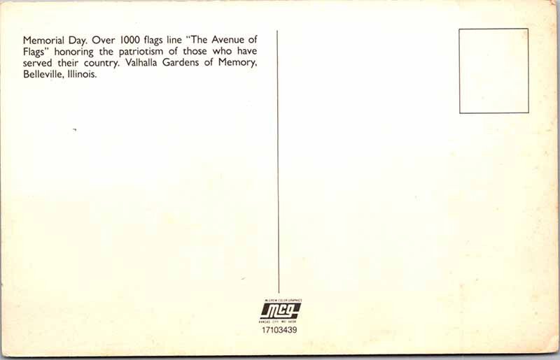 Postcard MONUMENT SCENE Belleville Illinois IL AK9228