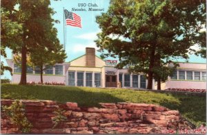 Postcard MO Neosho - USO Club