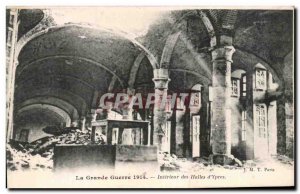 Old Postcard Army Interieur 1914 War of Ypres halls