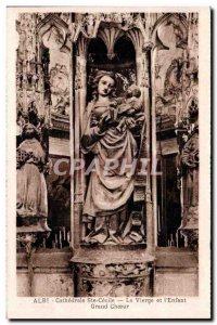 Old Postcard Albi Cathedral Ste Cecile The virgin and child choir Grand