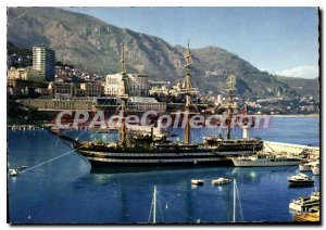 Modern Postcard Monaco Harbor View and Monte Carlo