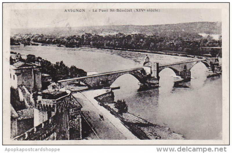 France Avignon Le Pont St Benezet 1947