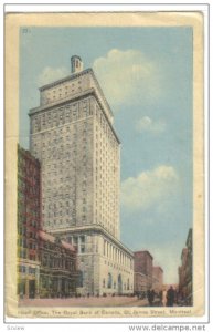 Head Office , The Royal Bank of Canada , MONTREAL , Quebec , Canada , 1930s-40s