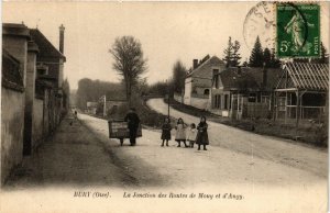 CPA BURY. La Jonction des Routes de MOUY et d'Angy (259697)