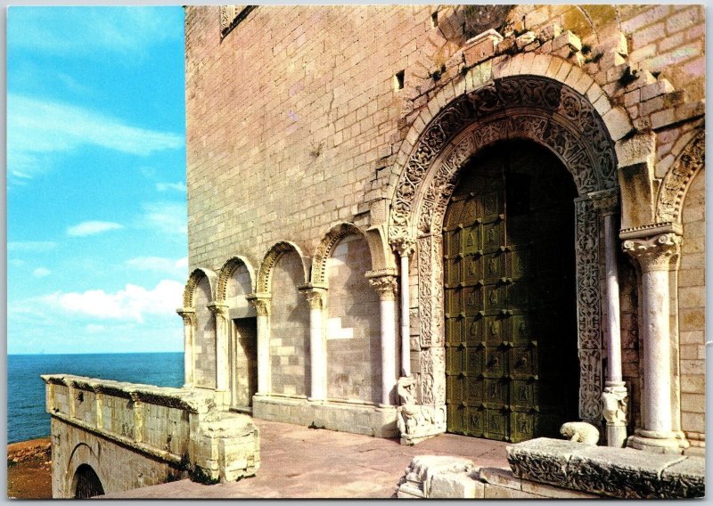 Trani Cathedral (Xii Century) Detail Of Principal Front Bronze Portal Postcard