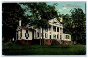 c1910's Wesleyan University Webb Hall Middletown Connecticut CT Antique Postcard