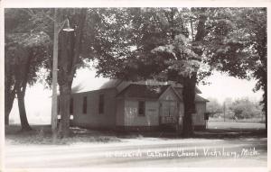 B16/ Vicksburg Michigan Mi Photo RPPC Postcard 1955 St Edwards Catholic Church