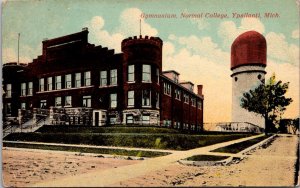 View of Gymnasium, Normal College, Ypsilanti MI c1914 Vintage Postcard V49