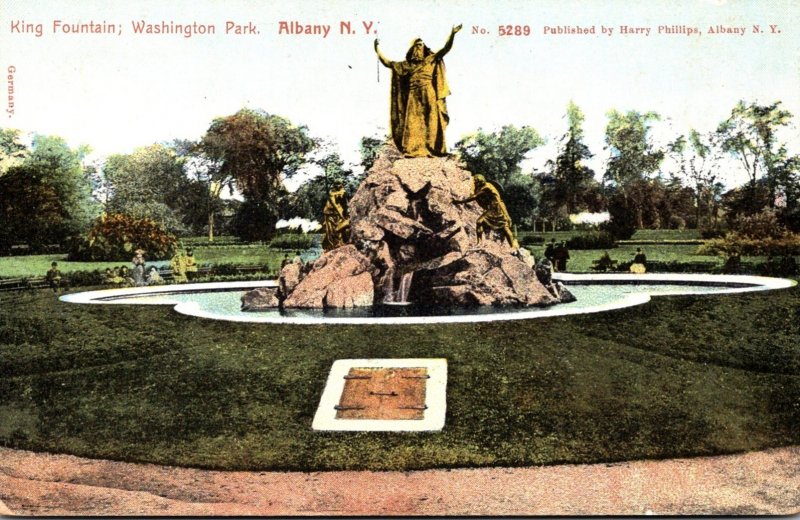 New York Albany Washington Park King Fountain