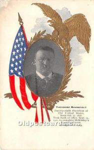 President Theodore Roosevelt Writing on back paper wear left top corner