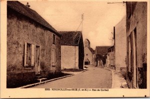 Vtg France Soignolles-en-Brie Rue de Cobeil 1910s Postcard
