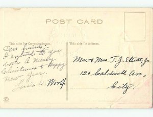 Divided-Back christmas LONG ROBE SANTA OPENS HIS SACK r4901