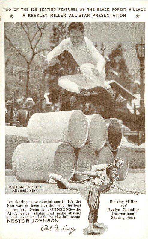 Illinois Chicago 1933 Skating Advertising Exposition Postcard 22-7836