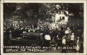 Dr. Locke Patients on Lawn Williamsburg ON 1932 Used Real Photo Postcard