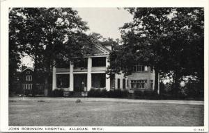 John Robinson Hospital Allegan Michigan MI Unused Vintage Postcard D76