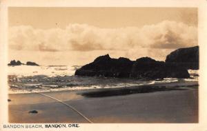 Bandon Oregon Beach Waterfront Real Photo Antique Postcard K86429