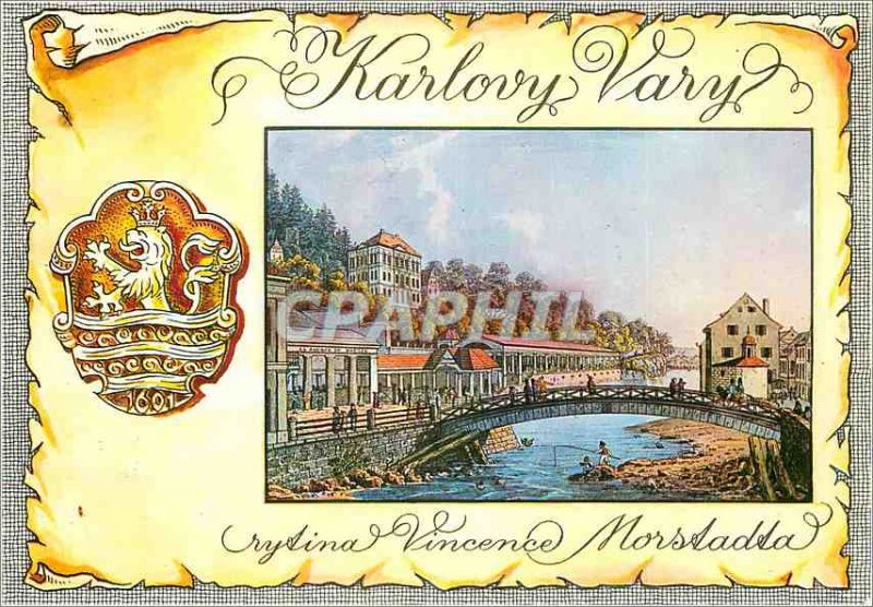 Modern Postcard Karlovy Vary Novy Pramen Morstadt Vincenc (1836)