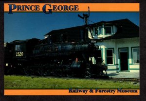 BC Railroad Train Forest Industry Museum Prince George British Columbia Postcard