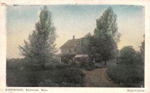 Vintage Postcard 1958 Big Old House Pinewood Richmond Massachusetts Countryside