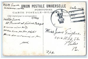 1919 Avenue From The Liberty Lisbon Portugal Posted Sailor Mail Postcard