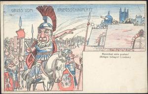BOER WAR, Caricature, Kruger Attacks London (1899)