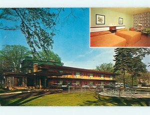 Unused Pre-1980 OLD CARS & PEN-WELLS MOTEL Wellsboro Pennsylvania PA u0297@