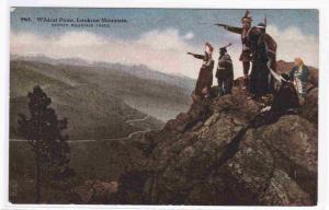 Indians Wildcat Point Lookout Mt Denver CO postcard