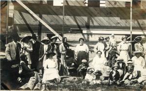 C-1910 Large group photo Tennis Racket Thread Felt Building construction 8019