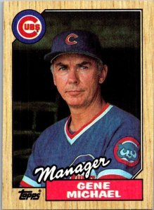 1987 Topps Baseball Card Gene Michael Manager Chicago Cubs sk2367