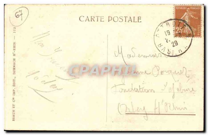 Old Postcard Mont Saint Odile Monument druidic