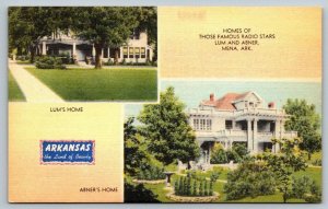 Mena  Arkansas  Radio Stars Homes    Postcard