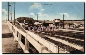 Creil Old Postcard The new bridge (train)
